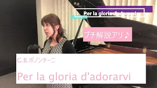 【プチ解説アリ♪】Per la gloria d'adorarvi『お前を讃える栄光のために』（イタリア古典歌曲集より）