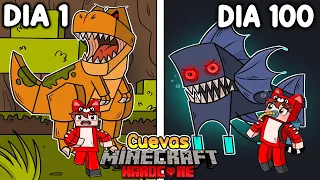 SOBREVIVÍ 100 DÍAS en CUEVAS INEXPLORADAS con CONDICIONES EXTREMAS en Minecraft HARDCORE!⛰️