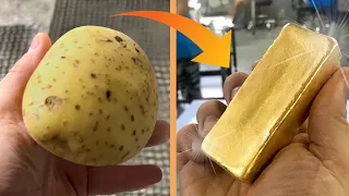 How do they melt gold with potatoes? (Old jewelers' method)