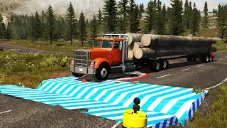 Cars vs Upside Down Speed Bumps #1 | BeamNG.DRIVE