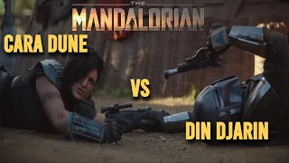Gina Carano as Cara Dune FIGHTS Din Djarin | The Mandalorian (4K video)