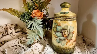Декупаж баночки. Декор, винтаж. Decoupage jars. Decor, vintage.