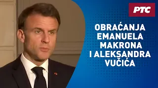 Obraćanja Emanuela Makrona i Aleksandra Vučića