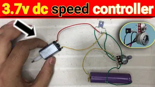 How to make a 5v DC motor speed controller circuit||kaisay banaye|fan speed controller circuit 3.7v🔥