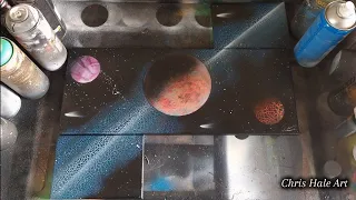 Cosmic Triptych Galaxy Spray Art #sprayart #spraypaintart #asmr #spraypainting #artist #art #artist