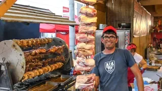 The King of Rotisserie! Huge Ribs, Sausages, Loins and More Roasted Meat. Italy Street Food