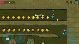 Red And Blue Stickman : Animation Parkour Level 50 Gameplay Walkthrough.