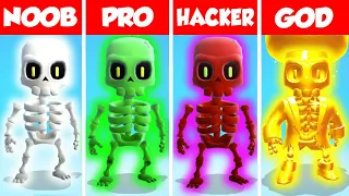 NOOB-PRO-HACKER-GOD en STUMBLE GUY con Mi Hermano Tekendo