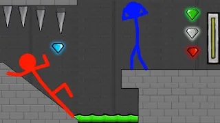 Watergirl and Fireboy , Stickman Animation ( part 22 mystery temple parkour)