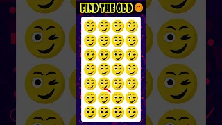 Find the ODD One Out? ! #mindgames&Puzzles | EMOJI QUIZ | Kids Game | Easy, Medium & Hard | #shorts