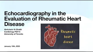 Echocardiographic Assessment of Rheumatic Heart Disease