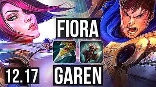 FIORA vs GAREN (TOP) | 8 solo kills, 2.0M mastery, 800+ games, Dominating | EUW Master | 12.17