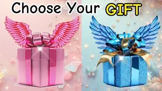 Choose your gift🎁 🤮🥰|| 2 gift box challenge || pink and blue #wouldyourather#chooseyourgift