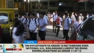 700 estudyante sa Grade 10 ng Tandang Sora National H.S., kailangang lumipat ng ibang eskwelahan