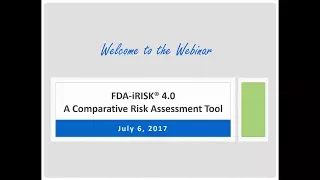 FDA-iRISK® 4.0: Food Safety Risk-Assessment Tool