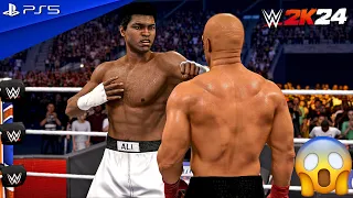 WWE 2K24 - Mike Tyson vs. Muhammad Ali - Full Match at WrestleMania | PS5™ [4K60]