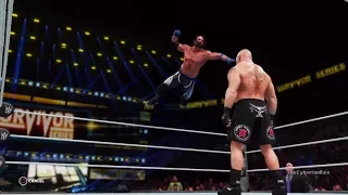 Brock Lesnar vs AJ Styles Survivor Series 2017 Match Highlights | WWE 2K18