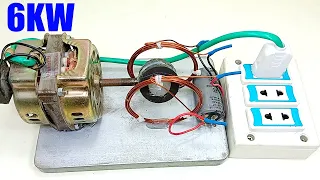 Electric Power 220V Free Energy Generator with Copper and Capacitor New Experiment #new