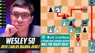 Brilliant Queen Sacrifice by Wesley So in a Game Against Ibarra Jerez Jose Carlos - Titled Tuesday