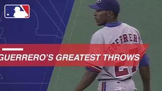 New Hall of Famer Vladimir Guerrero shows off his arm