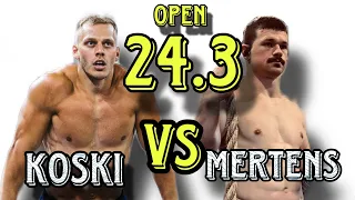 Crossfit Open Workout 24.3 - best times in the world Jonnw Koski VS Colten Mertens