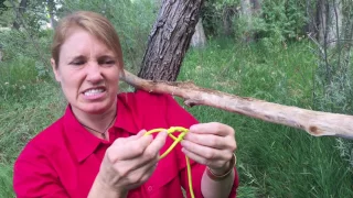 How to tie Square Lashing survival knot