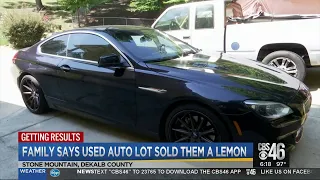 Family says used auto lot sold them a lemon