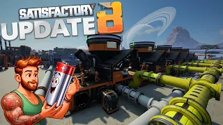 FIRST TIME ALUMINUM & BATTERY FACTORY - Satisfactory Update 8 - Relaxing Gameplay Series - Easy