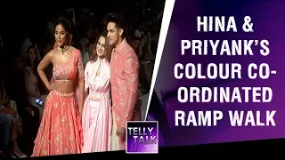 Hina Khan & Priyank Sharma's HOT colour coordinated ramp walk | Exclusive