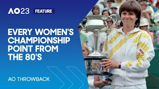 Every Women's Championship Point from the 80's | Australian Open