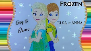 How to draw Elsa and Anna ?|| Elsa and Anna Princess drawing || drawing For kids || Frozen