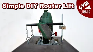 Simple DIY Router Lift / Einfacher Fräslift