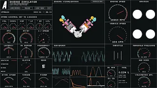 90 Degree V4 180 Degree Crankshaft Firing Order 1 3 2 4 (VFR400) | Engine Sim by AngeTheGreat