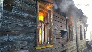 Крупный пожар в Туле уничтожил два частных дома