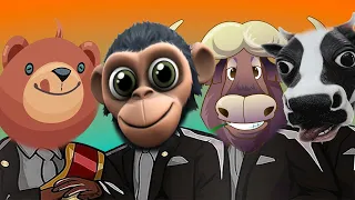 Cow & Bear & Buffalo & Monkey - Coffin Dance Meme ( COVER )