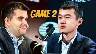 Nepomniachtchi-Ding World Chess Championship Match 2023 || Game 2