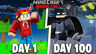 I Survived 100 Days in Minecraft Gotham City as BATMAN...