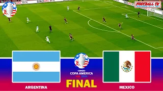 ARGENTINA vs MEXICO - FINAL COPA AMERICA | Full Match All Goals 2024 | eFootball PES Gameplay PC