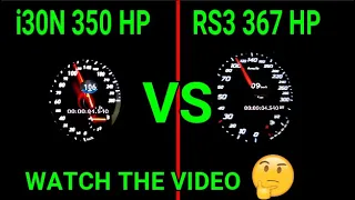 Hyundai i30n 350 hp VS Audi RS3 367 HP DragRACE