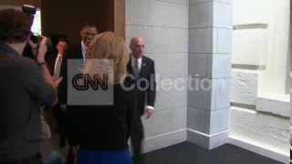 OBAMA ARRIVES ON CAPITOL HILL (QUICK)