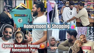 Honeymoon Ki Shopping Dubai Jare Hai 😍| Ayesha Phenegi Western | Fokats | Abresh & Zeeshan