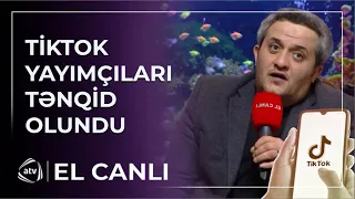 Aparıcı OD PÜSKÜRDÜ! Canlı efir vasitəsilə "Tiktok"da baş verənlər tənqid olundu / El Canlı