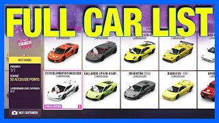 Forza Horizon 5 : FULL CAR LIST + DLC CARS!!!