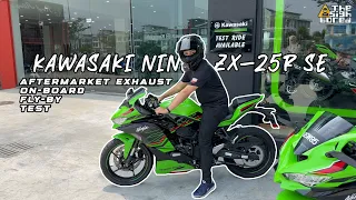 Kawasaki Ninja ZX25R SE | Aftermarket exhaust | On-board and fly-by test