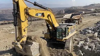 Caterpillar 385C Excavator Loading Caterpillar Dumpers - Sotiriadis/Labrianidis Mining Works
