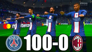 FIFA 23 | RONALDO, MESSI, MBAPPE, NEYMAR, ALLSTARS | PSG 100 - 0 AC MILAN | UCL FINAL