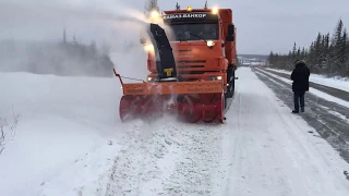 Испытания уникальной КДМ для содержания дорог Севера