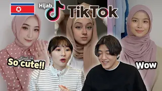 🇰🇵 North Korean girl react to Hijab Tiktok