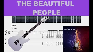 #THE BEAUTIFUL PEOPLE#MARILYN MANSON#|Guitar Tab| TUTORIAL#Mastertabs#BestFreeYoutubeMusic#FREE