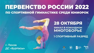 Первенство России 2022 Юниорки - Финал командного многоборья (1 спортивный разряд)